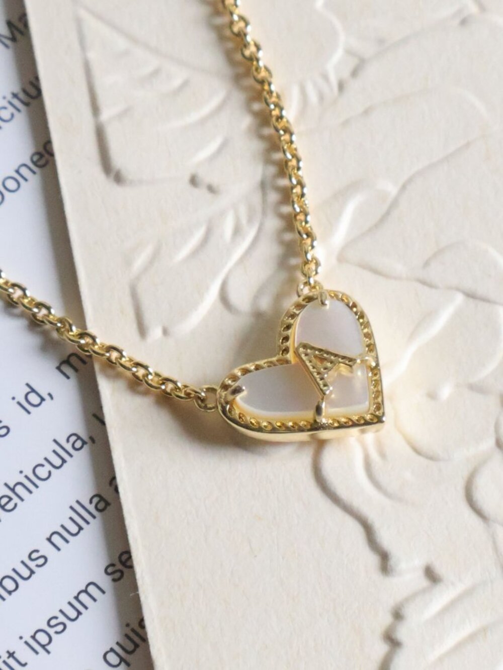 Kendra Scott Ari Heart Letter A Necklace - Picture 3 of 4
